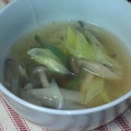 minami1977's cooksnap of when they made 緑豆春雨とネギときのこの中華風スープ.
