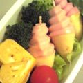 ユミえ～もん's cooksnap of when they made 可愛いソフトクリーム（キャラ弁おかず）.