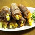 でかおちば's cooksnap of when they made ポテトキムチの肉巻き.