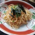 ふか谷's cooksnap of when they made 簡単♪大葉と明太子の和風バター醤油パスタ.