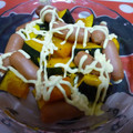 にわぁーん's cooksnap of when they made かぼちゃのウインナーマヨネーズ焼き.