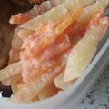 蒼空ねこ's cooksnap of when they made 手抜きごめん！人参&ポテトのたらこ和え.