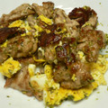 イミテ's cooksnap of when they made 青のり卵と豚肉の中華風炒め.