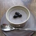 bien cuit's cooksnap of when they made 黒豆の煮汁でプリン.