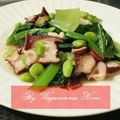 わがまま姫's cooksnap of when they made 小松菜とたこと枝豆のアーリオ・オーリオ.