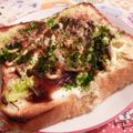 rie-tin's cooksnap of when they made お好み焼き風トースト♪.