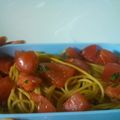 ボッコチン's cooksnap of when they made 夏野菜！大葉にんにくしょうゆパスタ.