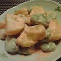 時花菜's cooksnap of when they made そら豆と新じゃがの明太子バター和え.