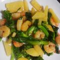 まな姫's cooksnap of when they made 新じゃが＆菜の花＆海老のアンチョビ炒め.