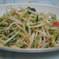 たまごはん's cooksnap of when they made もやしとキュウリの梅和え.