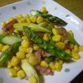 ジュリネ☆'s cooksnap of when they made ✿アスパラとコーンで♬春の彩り炒め✿.