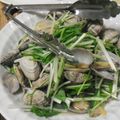 こでたん's cooksnap of when they made 電子レンジで簡単☆あさりと水菜の酒蒸し♪.