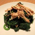 Oishiキッチン♡'s cooksnap of when they made ほうれん草と鶏肉の和え物✿✿.
