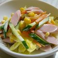 nasubeam's cooksnap of when they made 魚肉ソーセージとキャベツの超簡単サラダ.