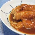 くんすけ's cooksnap of when they made 葱とえのきの豚肉巻きdeカレー.