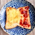 悠LOVE航's cooksnap of when they made 蜂蜜チーズ＆ジャムチーズトースト♬*.+.