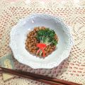 Newチヨコっと♪'s cooksnap of when they made ブロスプ生姜納豆(･ω･)☆.