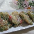 miyuki12's cooksnap of when they made ゴーヤ入り★じゃがいものお焼き.