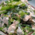 ガッツキ虫's cooksnap of when they made 菜の花とツナのクリームチーズ和え.