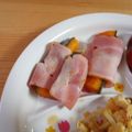 Nekozame's cooksnap of when they made かぼちゃのベーコン巻（お弁当おかず）.