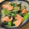 mcc5646's cooksnap of when they made おさかなのソーセージとほうれん草炒め.