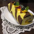 くまのブーフ's cooksnap of when they made とら柄のパンプキンロールケーキ.