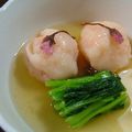 ヌーシ's cooksnap of when they made おもてなしに♪海老しんじょうの桜あんかけ.