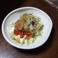砂漠で鍋焼きうどん's cooksnap of when they made キムチとじゃこの冷奴✿ごまの風味♪.