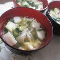 miyuki12's cooksnap of when they made はんぺんとニラのღ～ふんわりすまし汁～ღ.