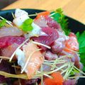 りまっま's cooksnap of when they made 超簡単！やみつき刺身のごま油和え♪.
