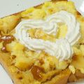 腹の上のポニョポニョ's cooksnap of when they made 甘くて幸せ♡プリンアラモードトースト♡.