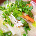 sanahey530's cooksnap of when they made 白菜と大根の具だくさんおかずみそ汁.