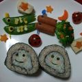 aoihan's cooksnap of when they made こいのぼり*キャラ弁のおかず.