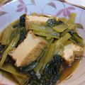なつきばぁば's cooksnap of when they made ☆★小松菜と厚揚げの煮物★☆.