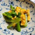 美らはいび's cooksnap of when they made つるむらさきとフワフワ卵のあっさり塩炒め.