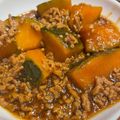 1710a08's cooksnap of when they made お鍋一つで♪　かぼちゃの挽肉あんかけ.