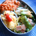 えまっちママ's cooksnap of when they made お弁当に♡さやえんどうとハムの醤油炒め♡.