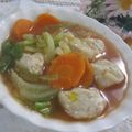miyuki12's cooksnap of when they made ☆キャベツとつくねのトマトスープ☆.