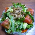 ブルーポピィ's cooksnap of when they made 水菜とトマトのカリカリじゃこ★サラダ★.
