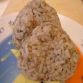 龍青空ママ's cooksnap of when they made 焼きそば♪なカラフル♪おにぎり.