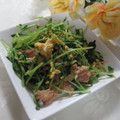 miyuki12's cooksnap of when they made 豆苗と卵のツナのオイル漬け炒め(♋‸♋).