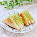 Satoco❋'s cooksnap of when they made ハムとレタスのからしマヨサンドウィッチ♪.