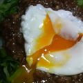 ☆エリック☆'s cooksnap of when they made 手抜き料理＠肉味噌うどんon温泉卵ღ.