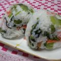 みなみ7's cooksnap of when they made 野沢菜とカニカマのおにぎり.