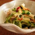 cafe0305's cooksnap of when they made 新玉＆きゅうりのピリ辛サラダ☆.