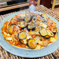 料理男子部's cooksnap of when they made 茄子とトマトとソーセージのスパゲティ.