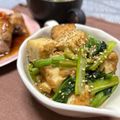 Nya6nya6's cooksnap of when they made 節約料理　小松菜と厚揚にんにく甘辛炒め.