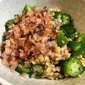 おじ☆さん's cooksnap of when they made ごま油で激ウマ＊旨辛!塩こんぶオクラ納豆.