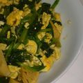 みっくすべぢたぶる's cooksnap of when they made 筍とほうれん草の炒り卵オイスター炒め.