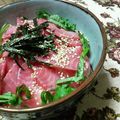 キョク's cooksnap of when they made まぐろの浸け丼♪.